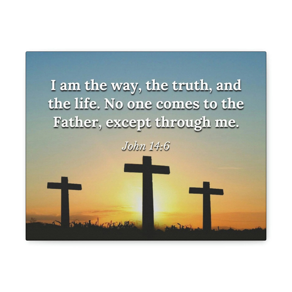 Scripture Walls John 14:6 The Way Sunset Bible Verse Canvas Christian Wall Art